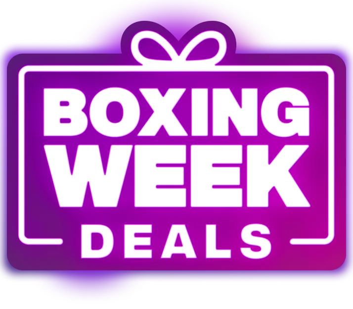 A badge reading “Boxing Week Deals”