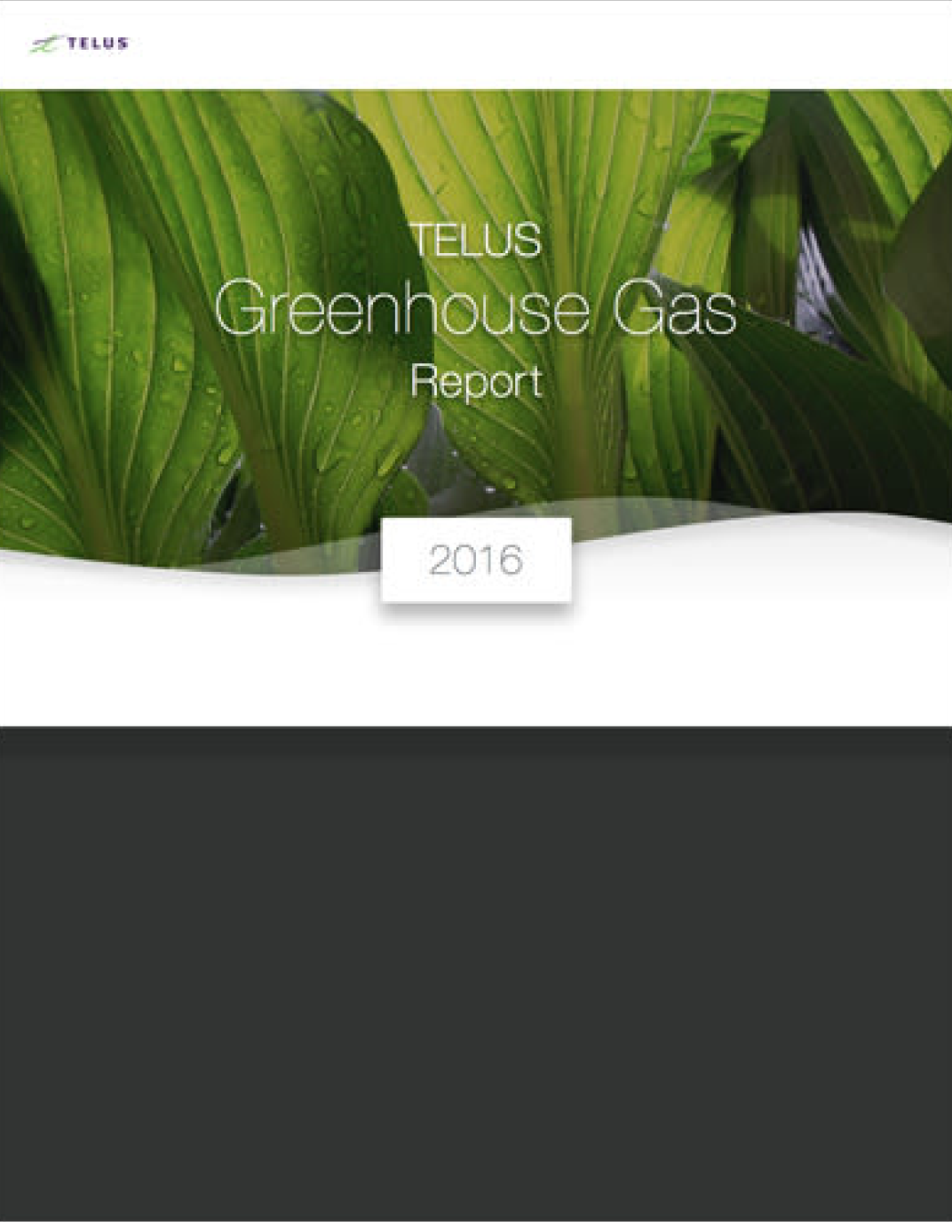 The cover of the 2016 GHG Report 