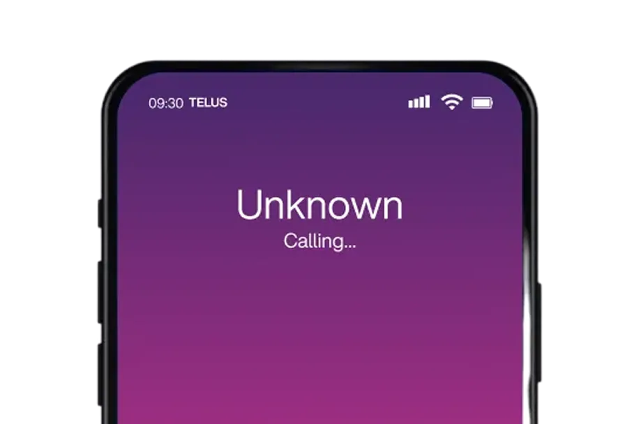 An image showing an unknown number calling on a mobile phone.