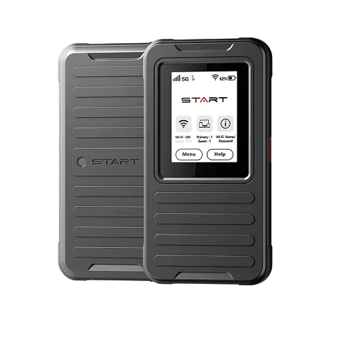 Start Wireless Nomad One 5G mobile hotspot device with digital screen.