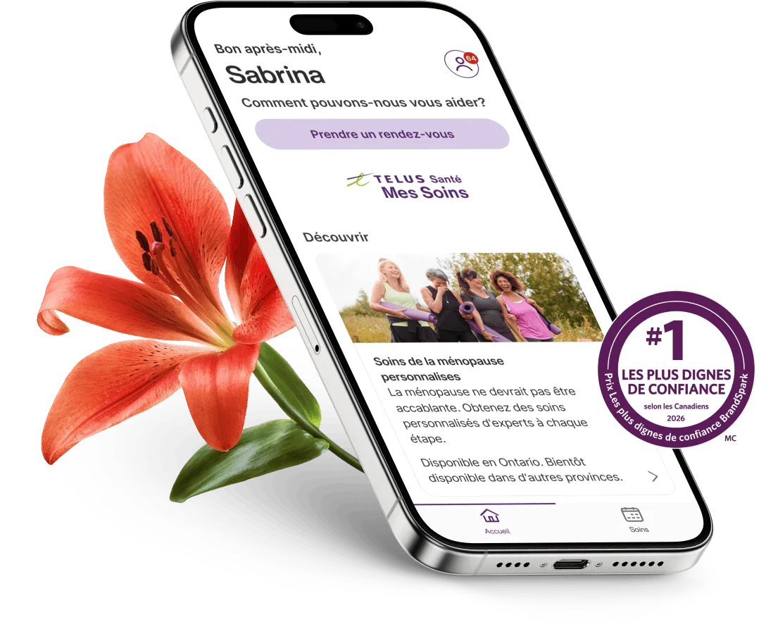 Smartphone showing MyCare app home screen