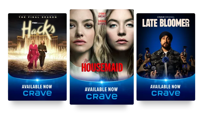 Three posters; Hacks, The Housemaid, and Late Bloomer.