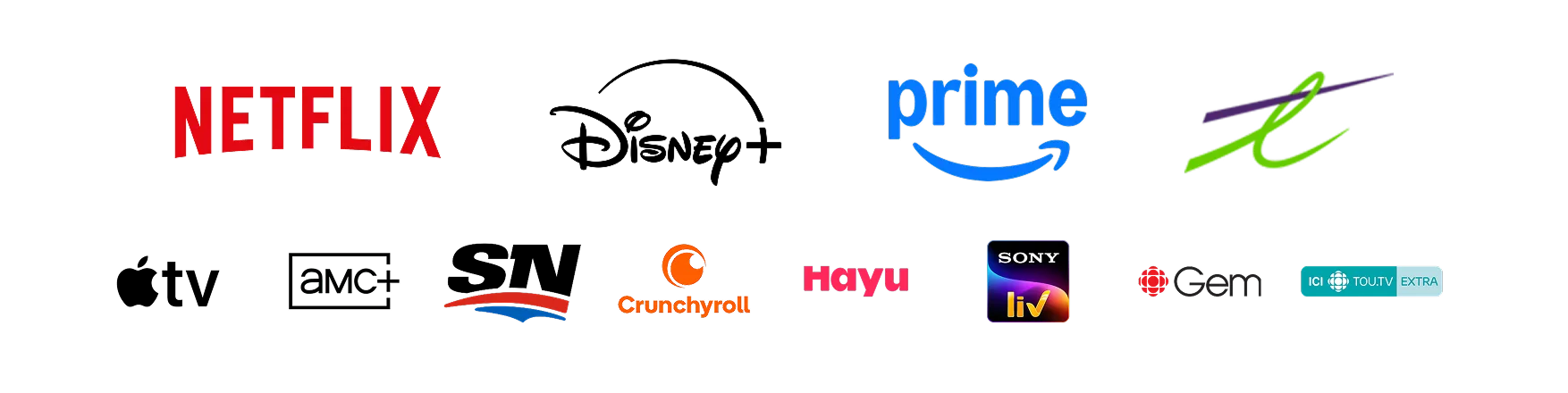 Stream+ Network Logos