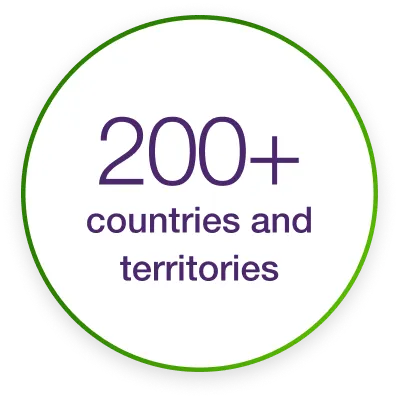 200+ countries and territories