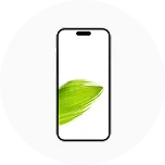 Vue avant d'un téléphone intelligent.