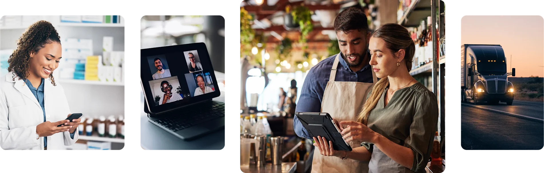 Collage highlighting a selection of industries supported with custom bundles