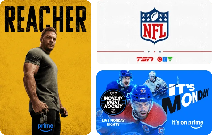 Posters for Prime Video - Rings of Power, and TSN NFL and Hockey