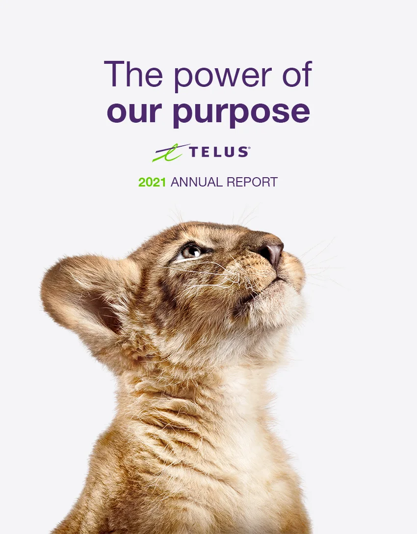 Cover of the TELUS 2021 annual report