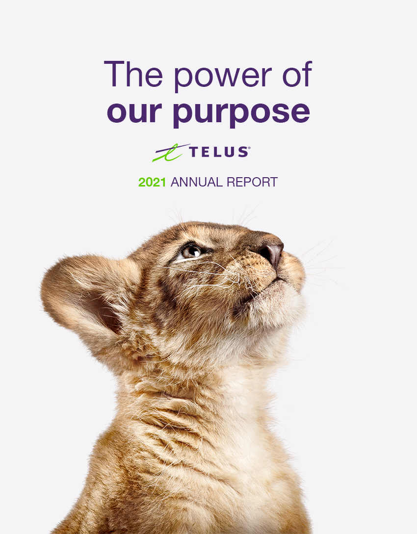 Cover of the TELUS 2021 annual report