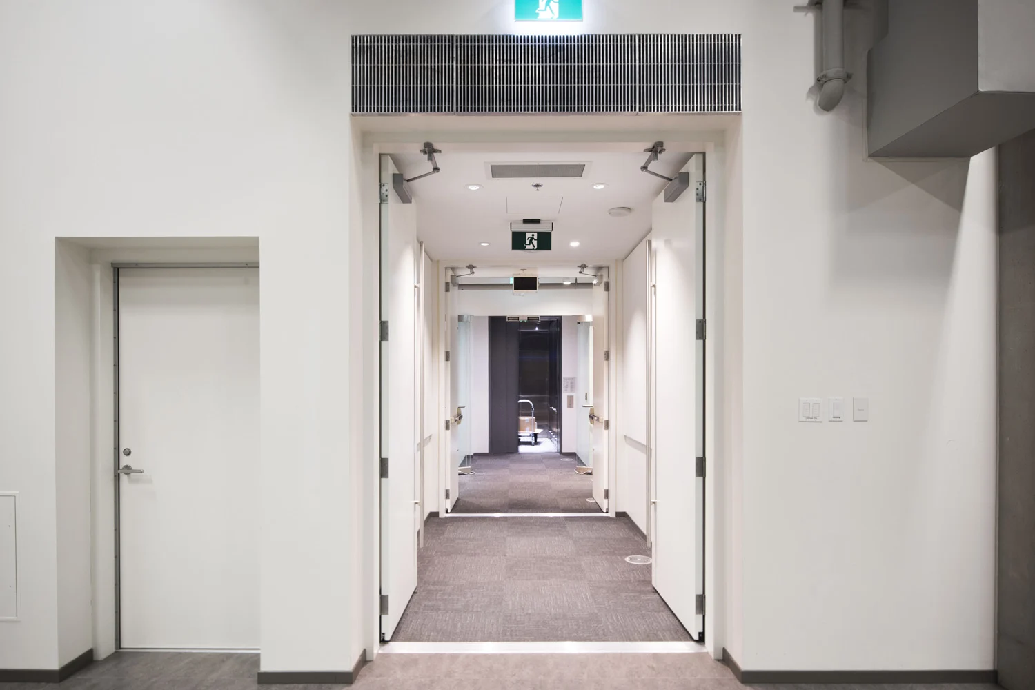 Doors leading to service elevator