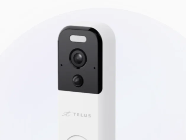 TELUS security camera device on white background