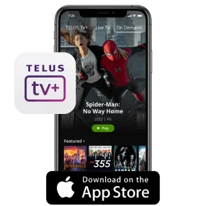 Download the TELUS TV+ app to your device in the Apple App Store.