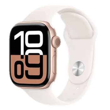 Apple Watch Series 10 in Gold Titanium with Milanese loop band