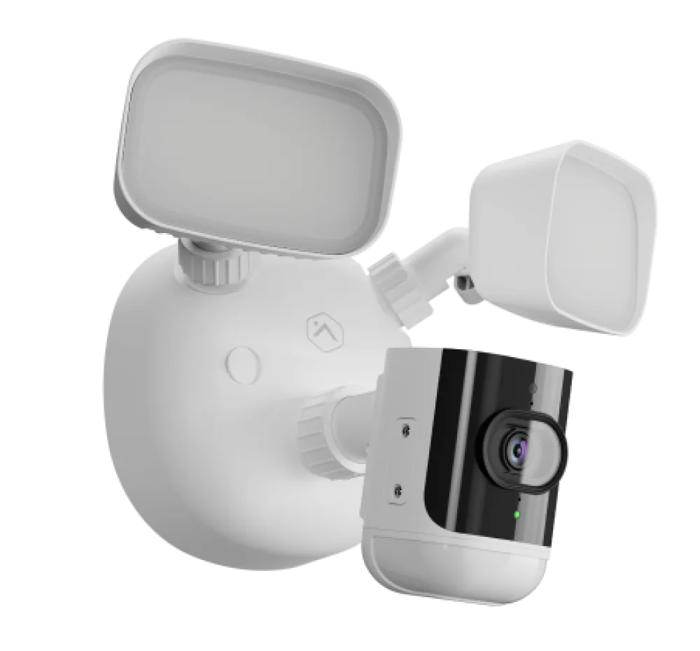 A flood light camera.