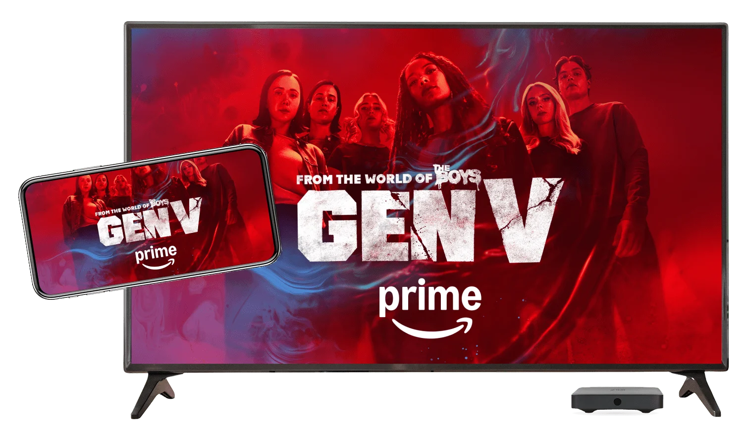 Poster on TV for Gen V Season 2