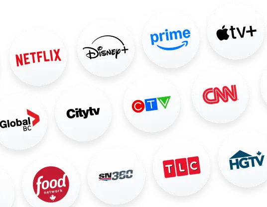 Various streaming channel logos