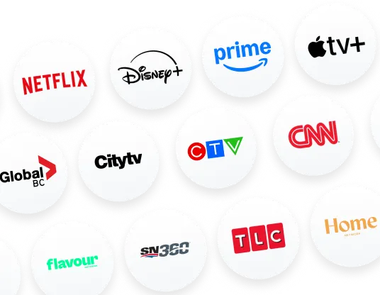 Various streaming channel logos