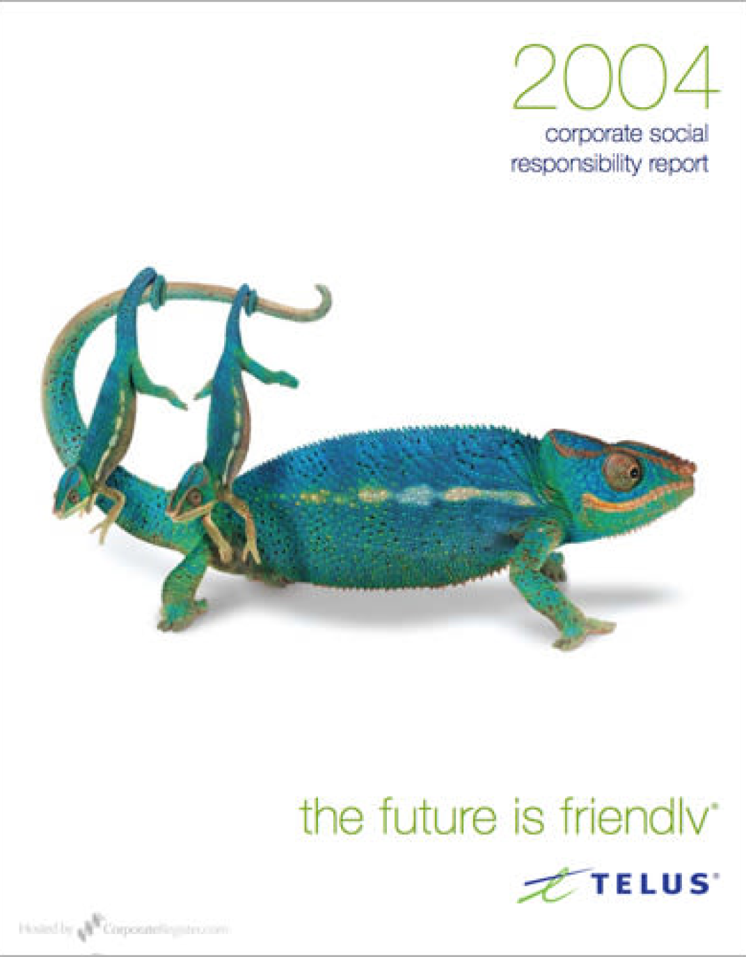 The cover of the 2004 TELUS Sustainability Report