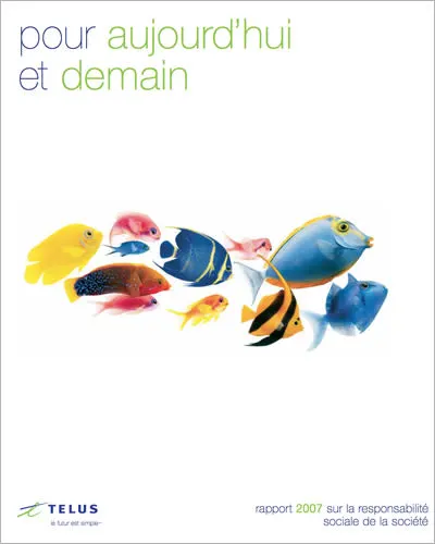 La couverture du Rapport sur la durabilité 2007 de TELUS