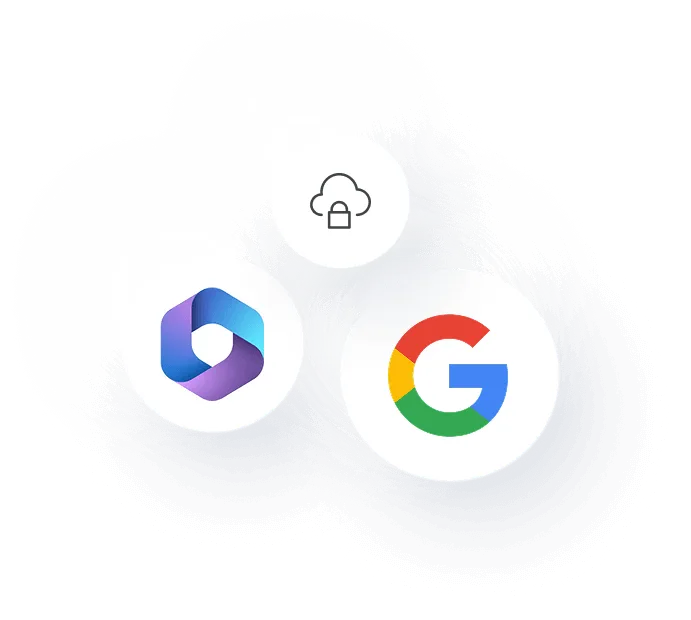 Google Cloud and Drive logos representing various services for business and enterprise.