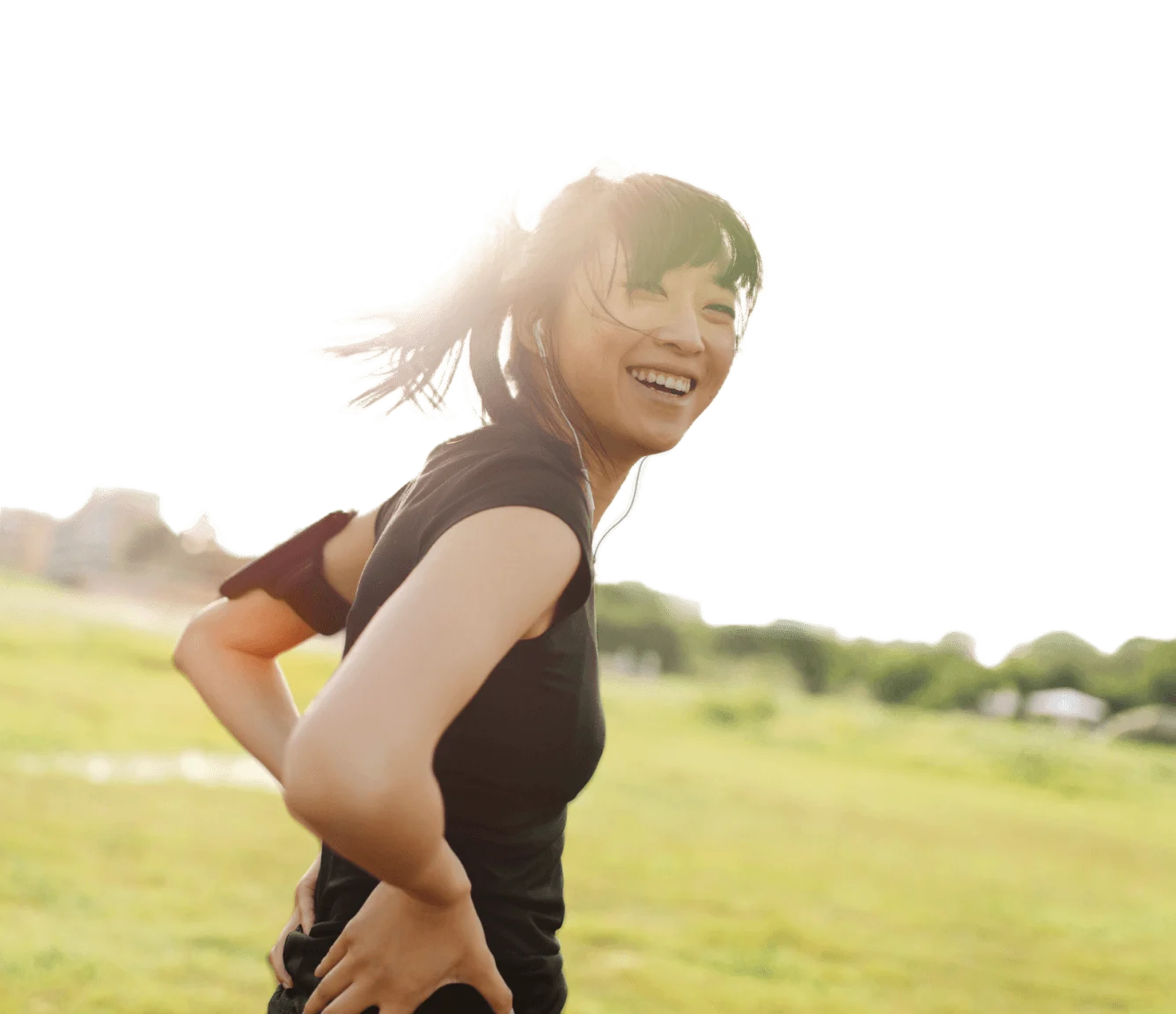 Une femme faisant son jogging