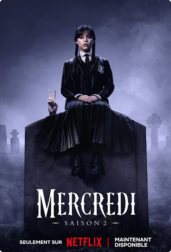 An image showing the Netflix series "Wednesday Season 2".