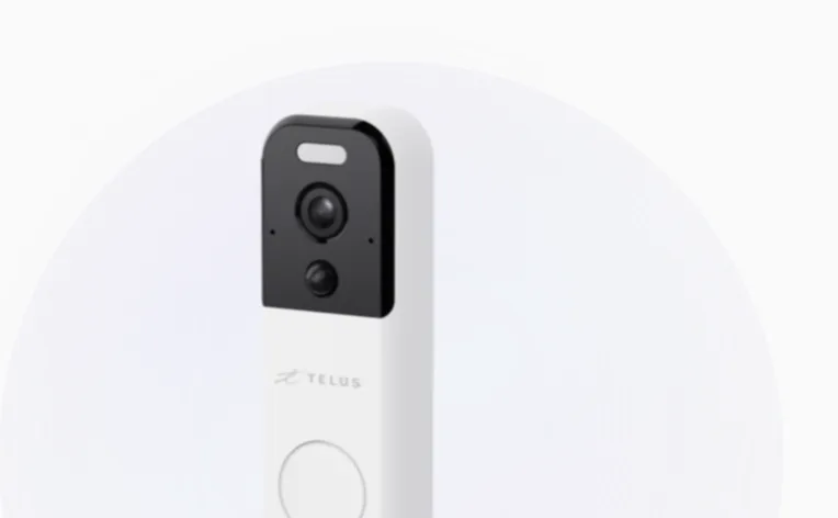 TELUS security camera device on white background
