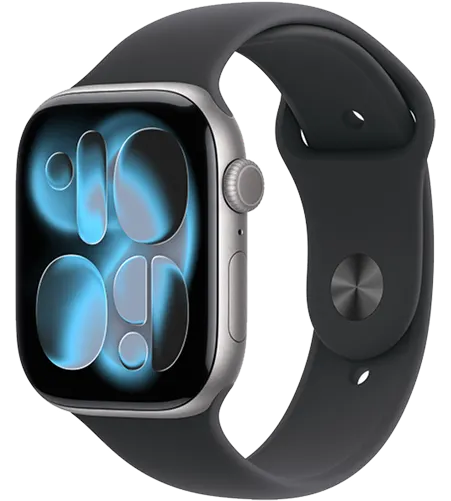 Apple Watch SE in Starlight Aluminium case with sport band