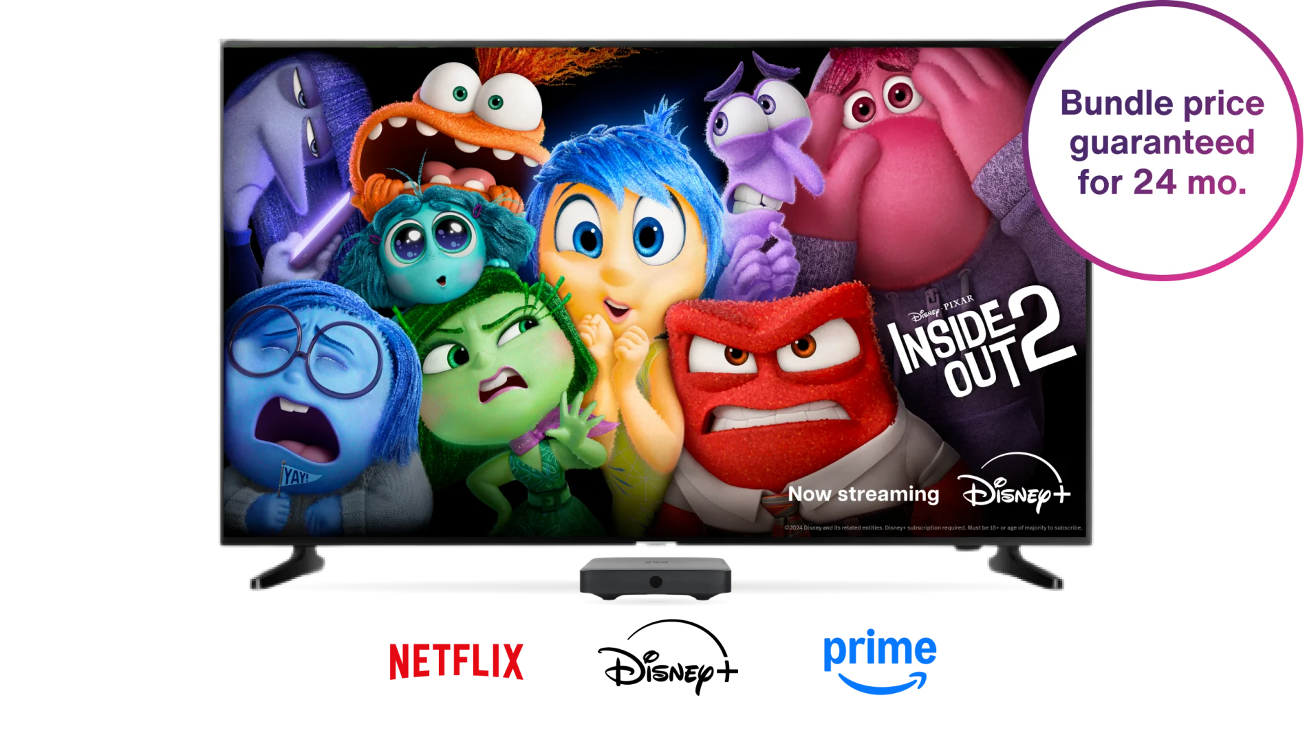 An image showing a Disney+ exclusive show 'The Bear' oan TV screen and an Optik TV set top box.