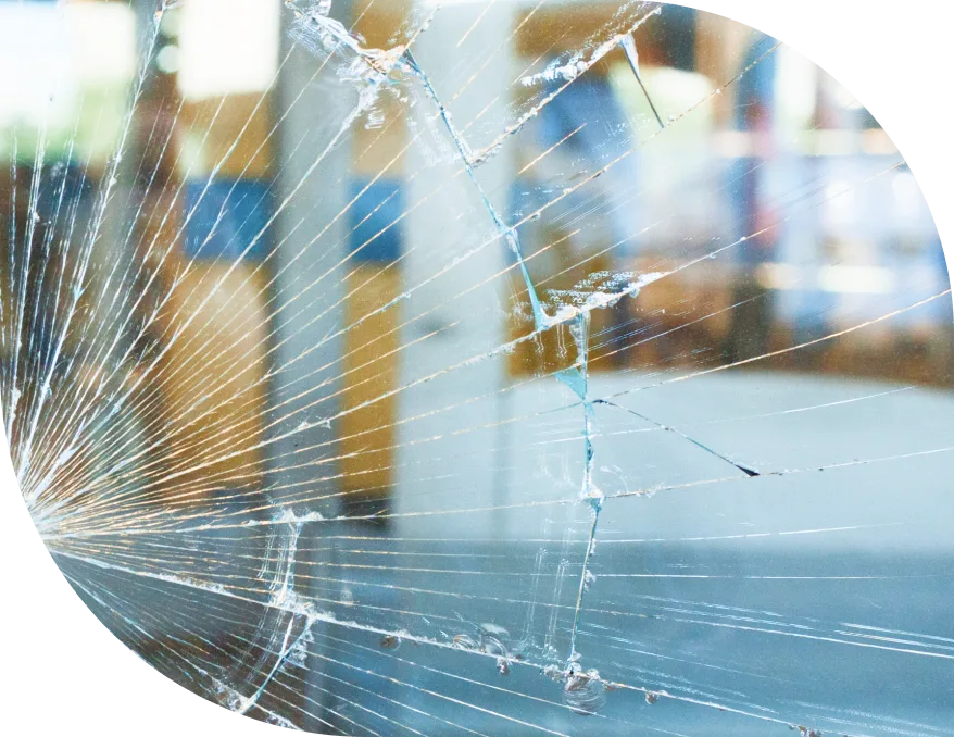 A shattered window