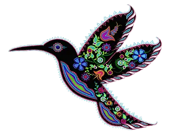 A depiction of the Hummingbird which signifies hope and inspiration.