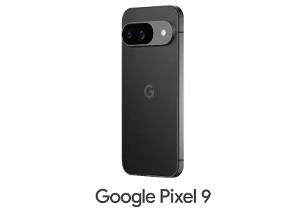 Vues avant et arrière du Google Pixel 9. Une concarde indique « Offres du Vendredi Fou ».