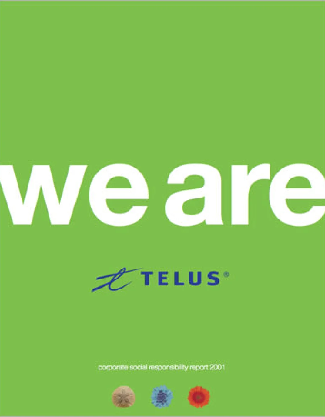 The cover of the 2001 TELUS Sustainability Report