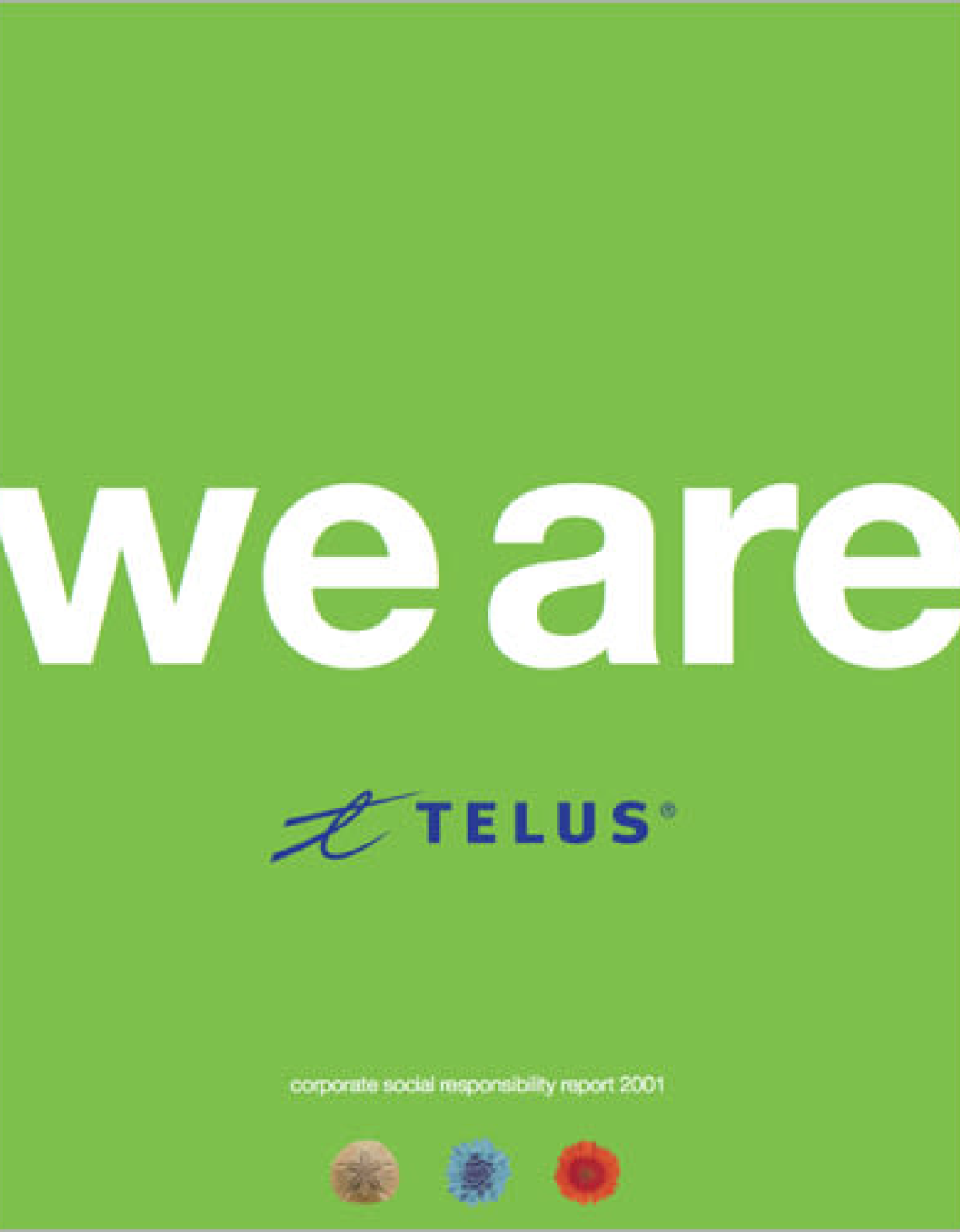 The cover of the 2001 TELUS Sustainability Report
