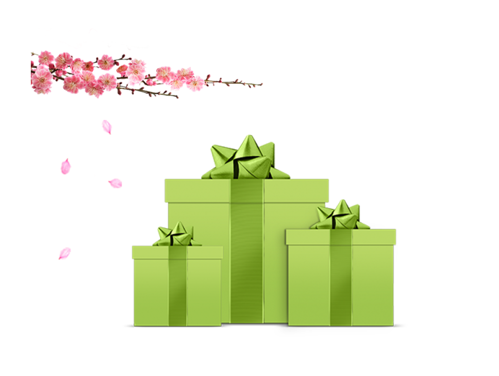 Gift packages, suggesting ways to use your rewards points