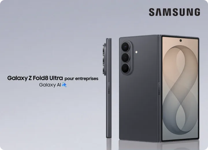 Face avant et arrière du téléphone Galaxy Z Fold8 Ultra.