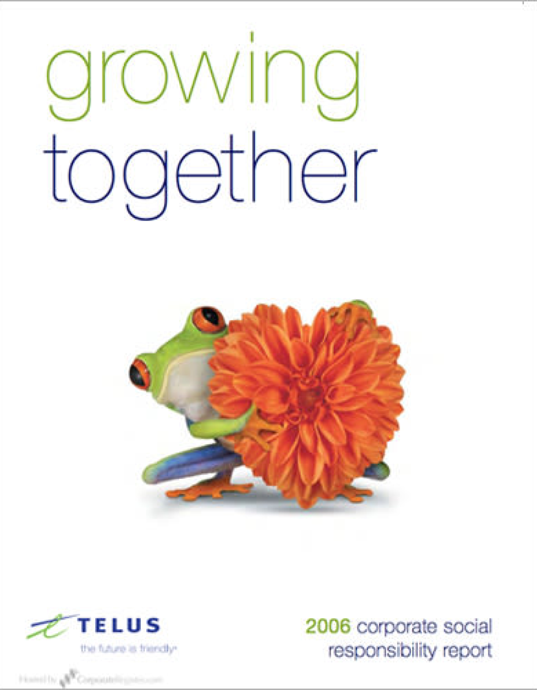 The cover of the 2006 TELUS Sustainability Report