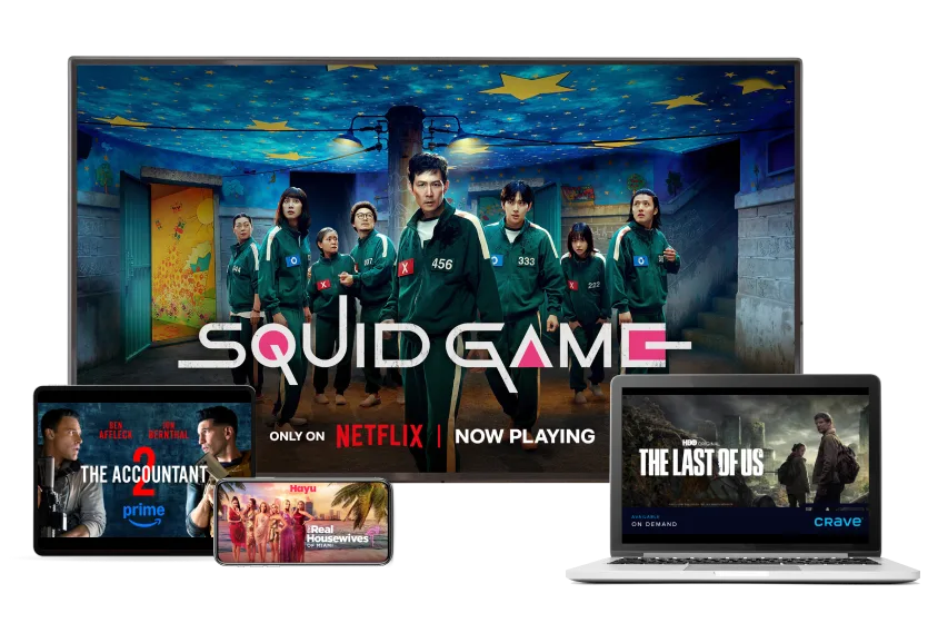 Stream all of your favourite series and movies via streaming apps on Optik TV and watch on your TV, tablet, laptop and smartphone.