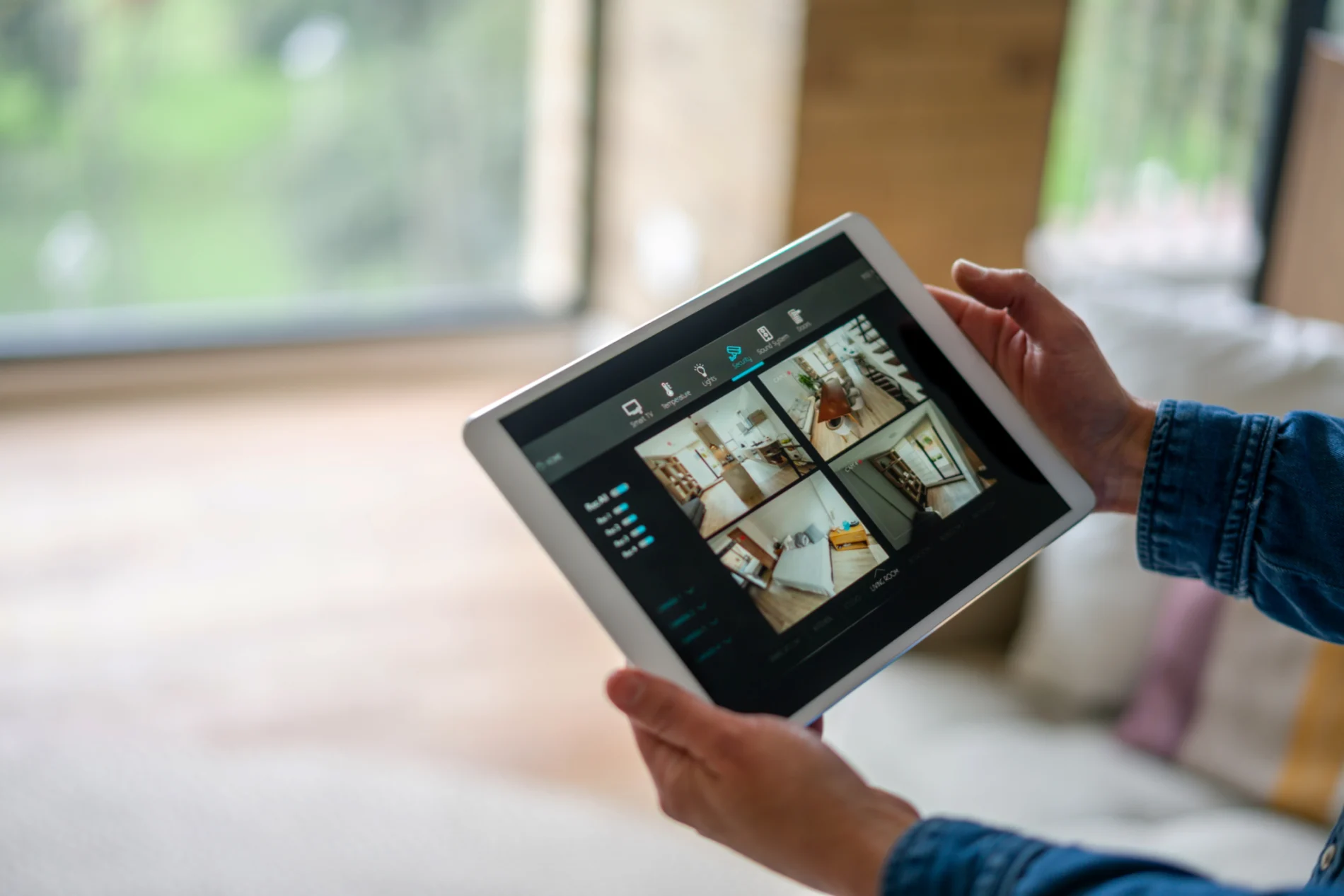 Person holding tablet