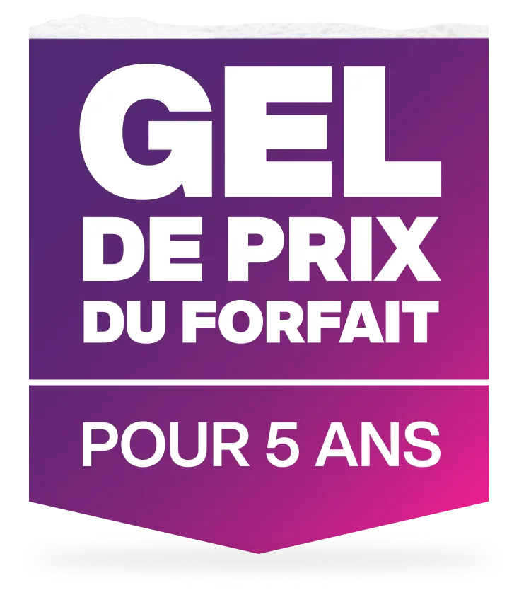 Gel de prix du forfait pour 5 ans.