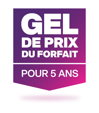 Gel de prix du forfait pour 5 ans.
