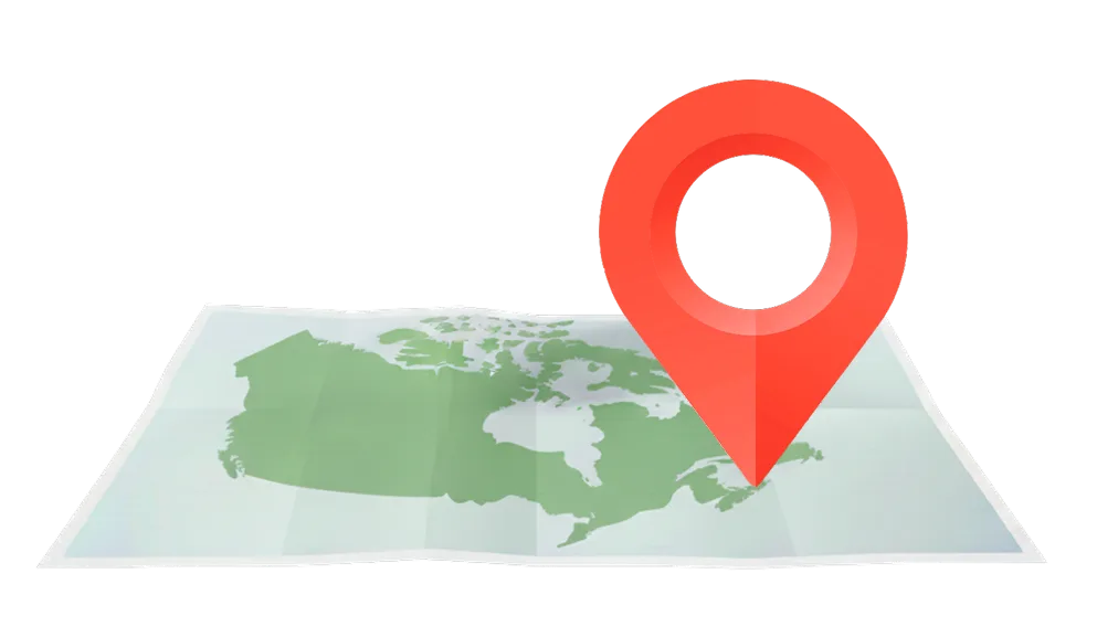 A map of Canada is shown with Nova Scotia highlighted.