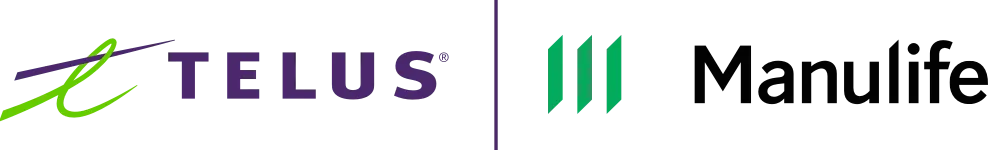 An image showing TELUS logo and Manulife logo.