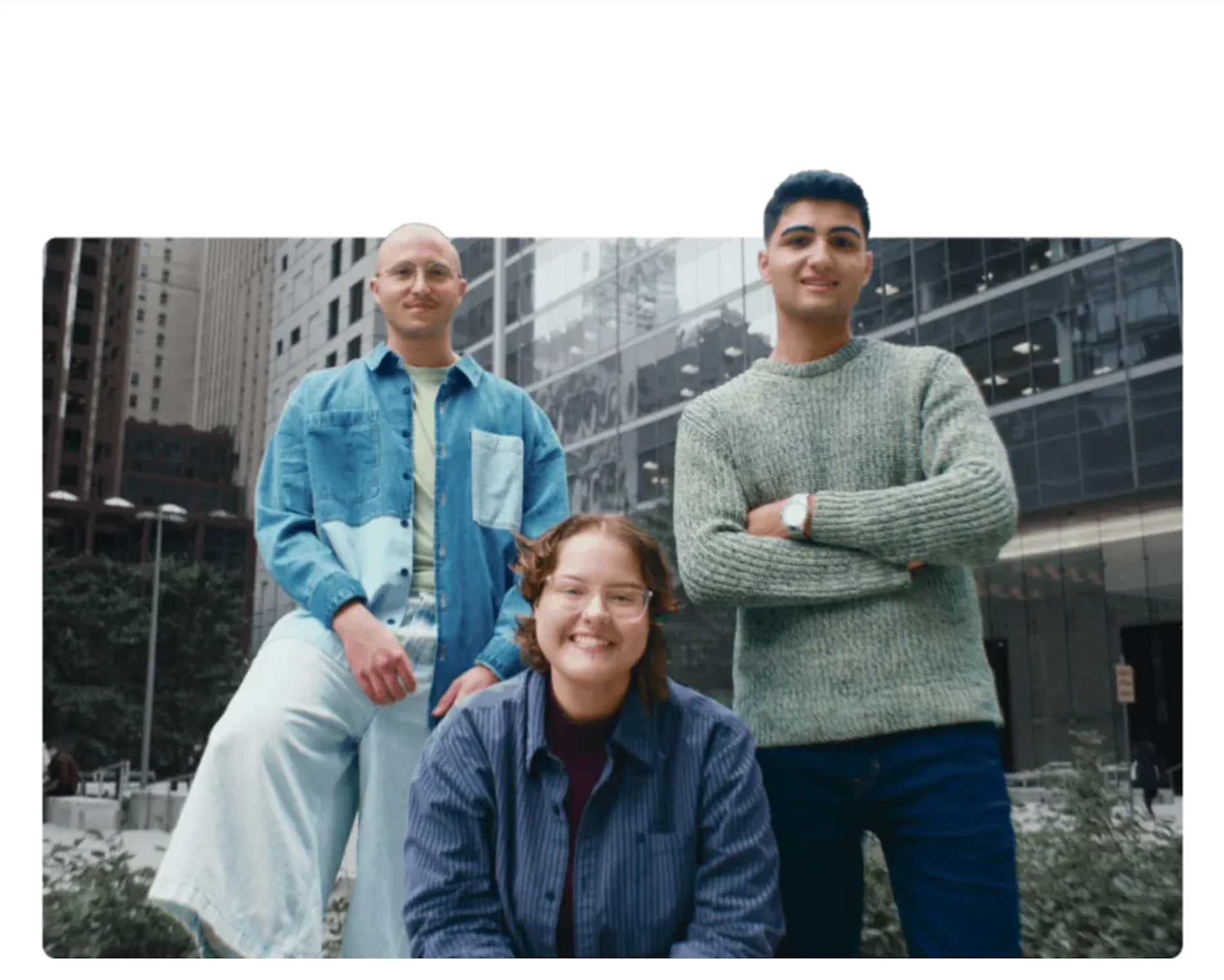 Colin, Sophia and Adil, TELUS Student Bursary recipients.