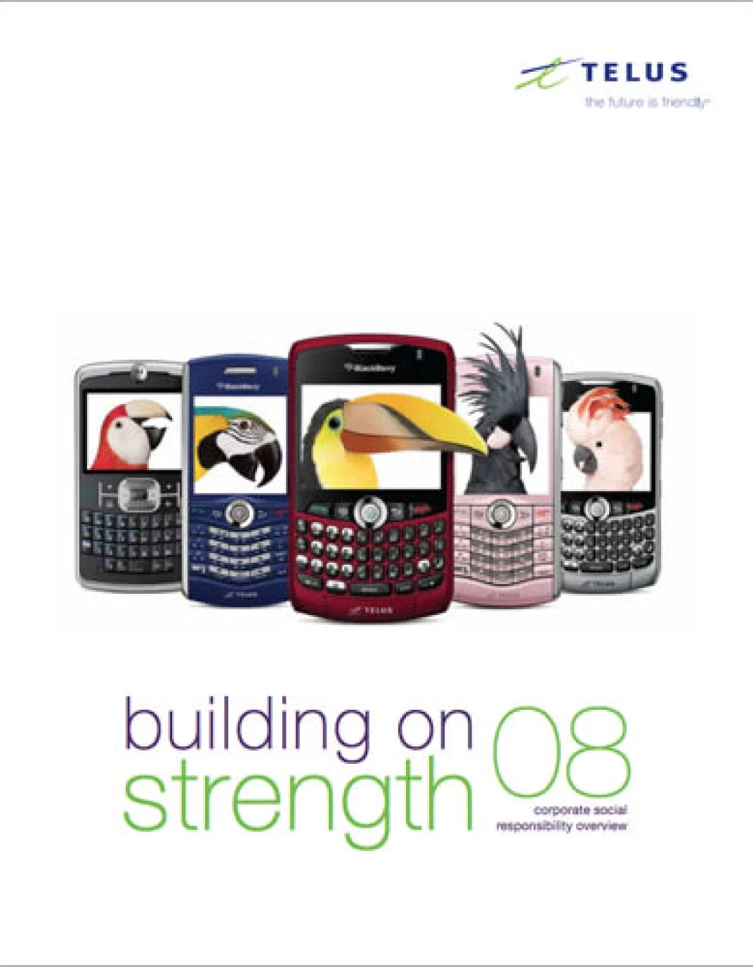  The cover of the 2008 TELUS Sustainability Report