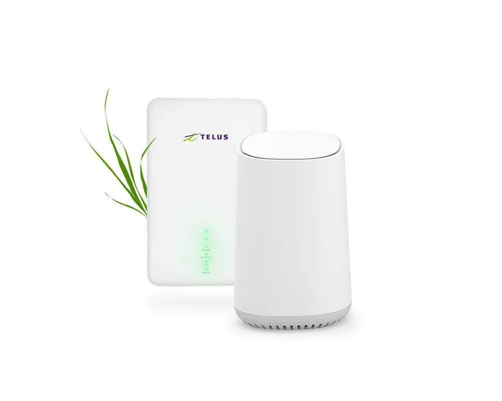 An image showing TELUS Wireless Home Internet devices.