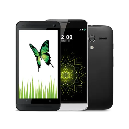 An image showing three back to back phones with a butterfly as one of the wallpaper.