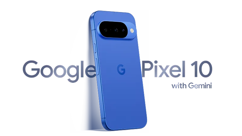 The back view of a Google Pixel 10.