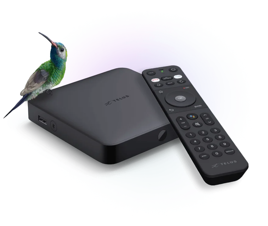 Image of the new TELUS TV Digital Box and remote