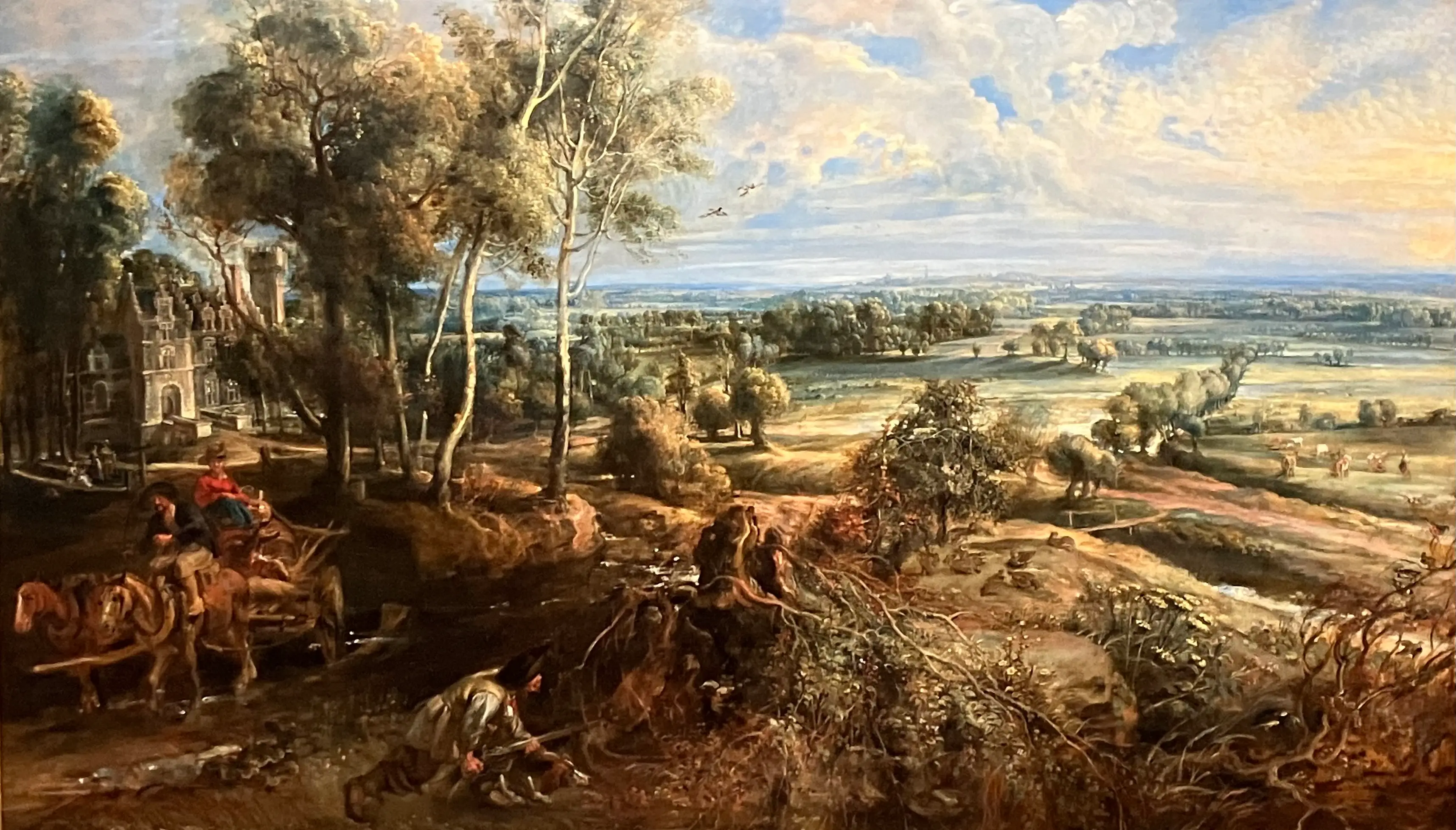An Autumn Landscape with a View of Het Steen in the Early Morning
